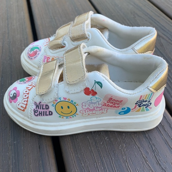 Steven madden kids be happy velcro sneakers size 9 - Picture 4 of 6